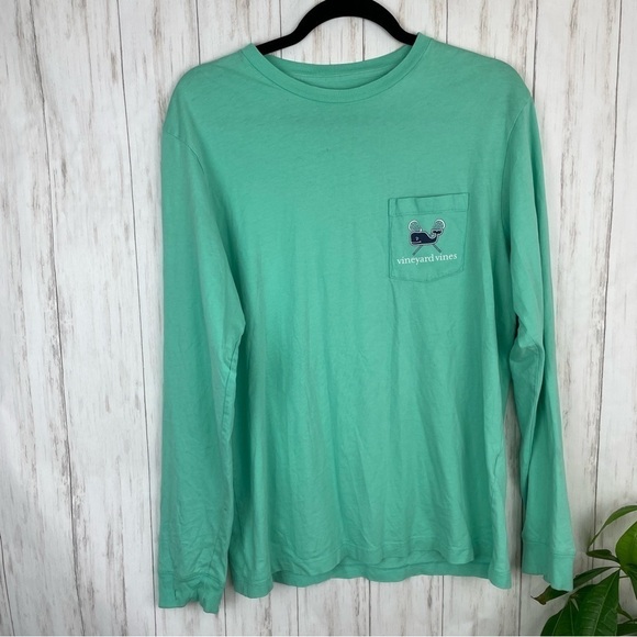 Vineyard Vines sea foam green long sleeve tee small - Picture 3 of 9